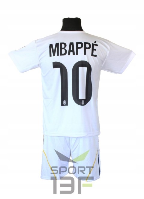 Strój Piłkarski MBAPPE biały koszulka spodenki getry + ochraniacze