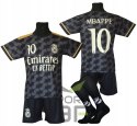 Strój Piłkarski MBAPPE czarny koszulka spodenki getry + ochraniacze