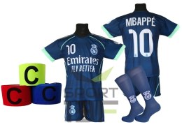 Strój Piłkarski MBAPPE koszulka spodenki getry + opaska - r.