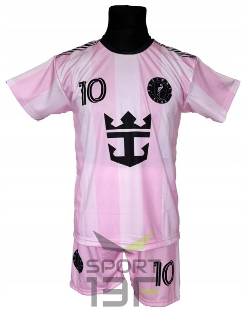 Strój Piłkarski MESSI koszulka spodenki getry + opaska - r.