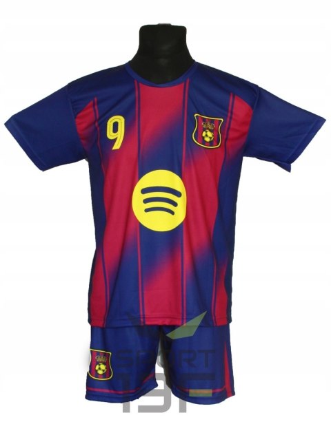 Strój piłkarski dla dzieci LEWANDOWSKI + getry + ochraniacze - rozmiar