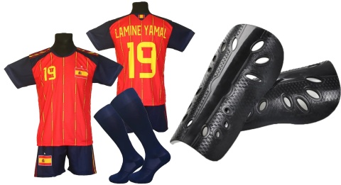 strój piłkarski dla dzieci Yamal hiszpania