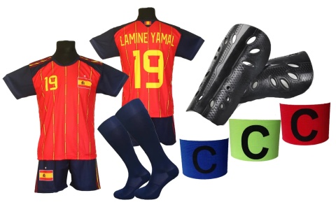 strój piłkarski dla dzieci Yamal hiszpania