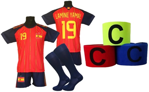 strój piłkarski dla dzieci Yamal hiszpania